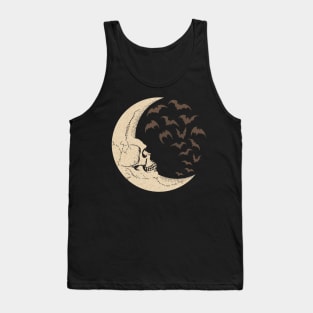 Skull Moon Vampire Bats Tank Top